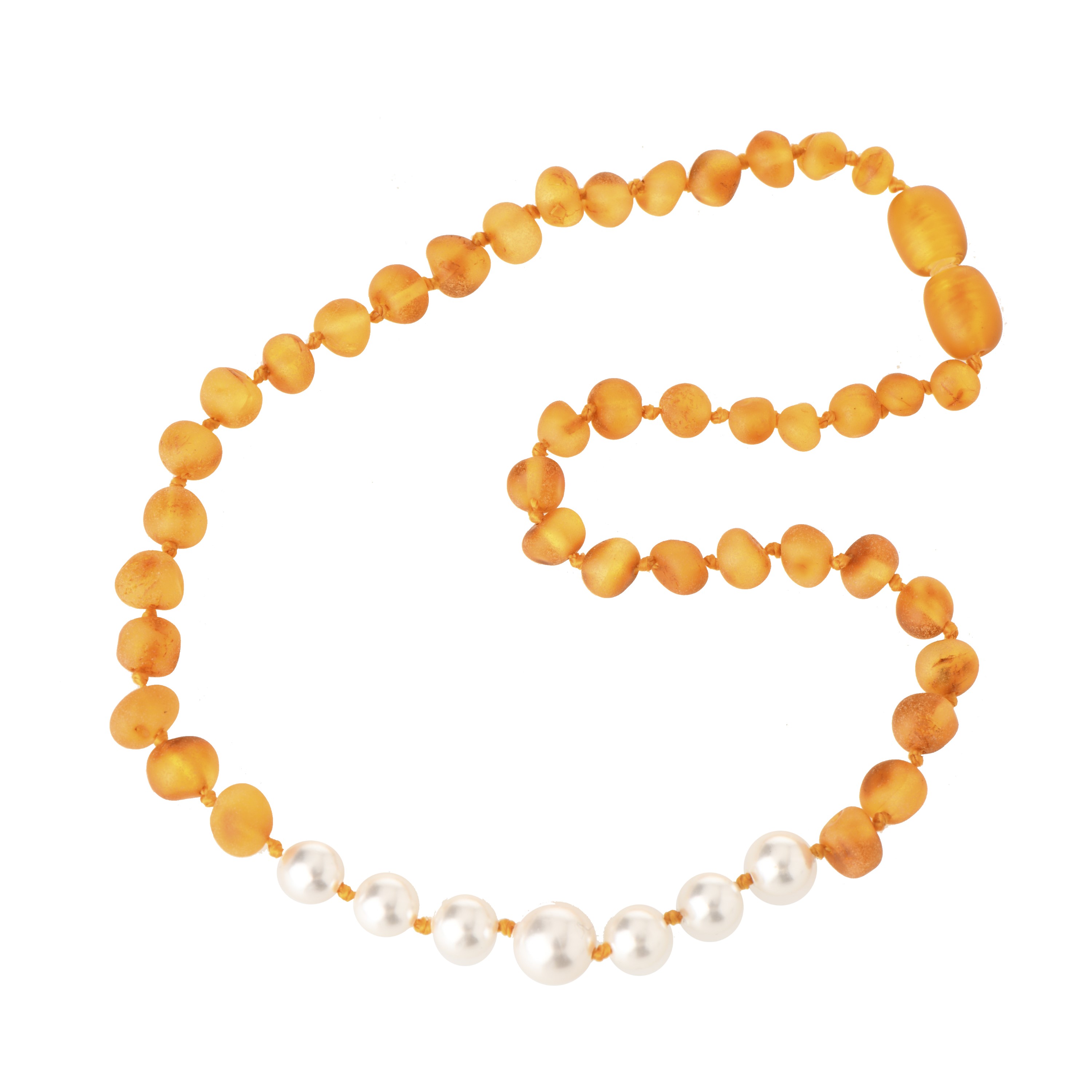 pearl baltic amber teething necklace